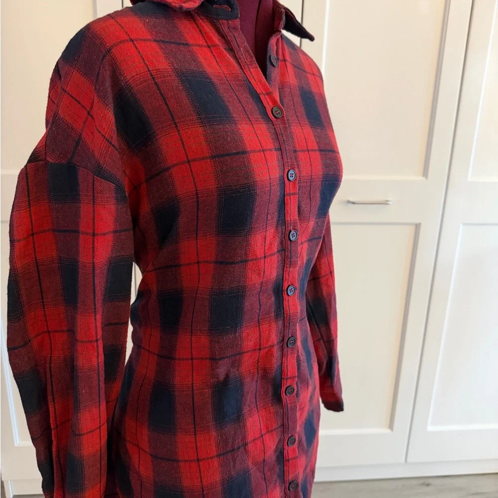 Vici Red and Black Plaid Dress - Picture 5 of 8